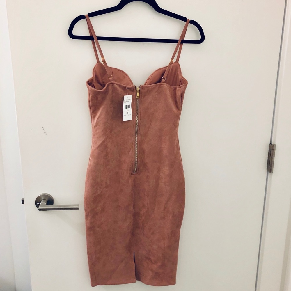 Fashionova Ria Suede Pink Blush Dress corset S - Picture 3 of 3